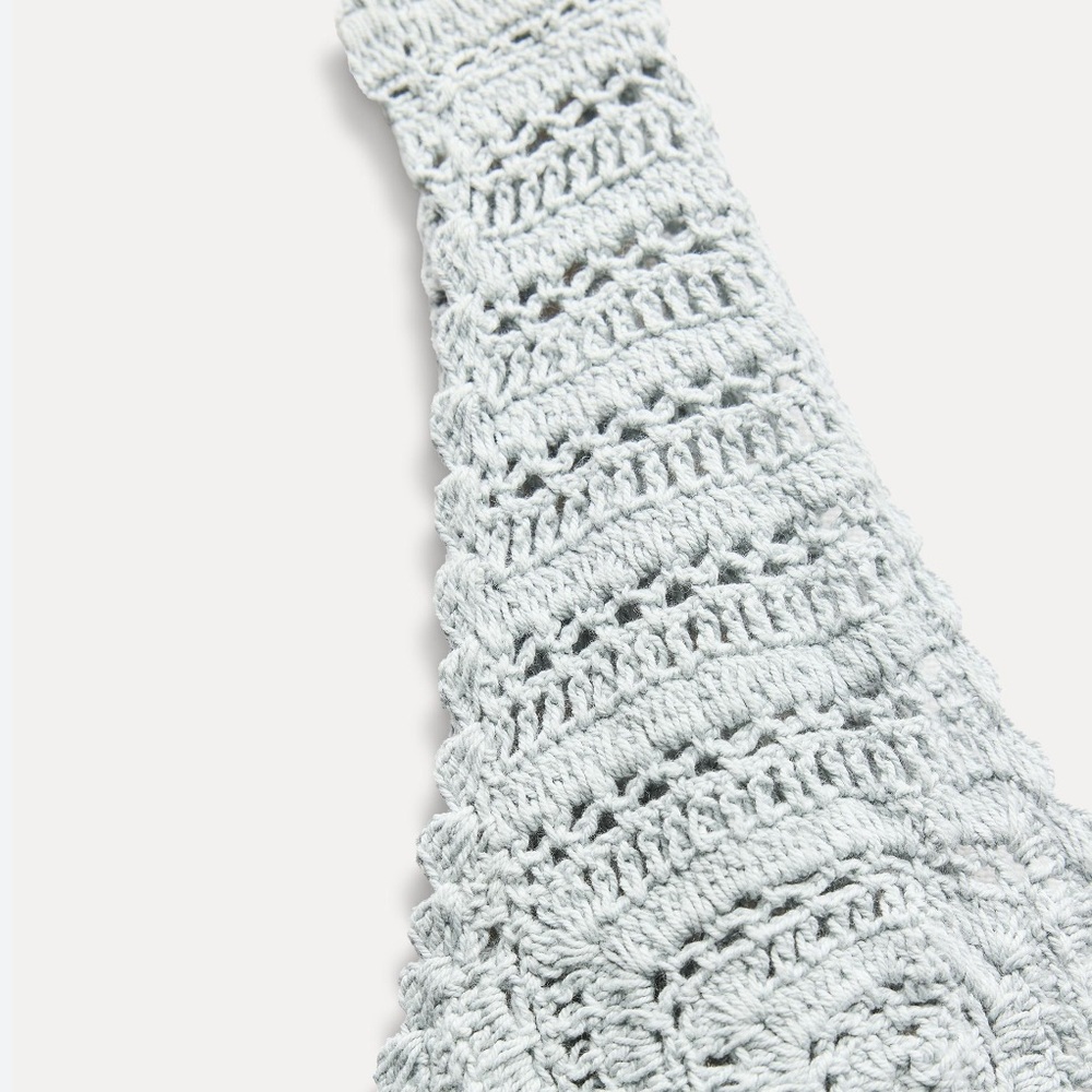 Zara NWT long crochet dress blue 7521/080 - Picture 5 of 8